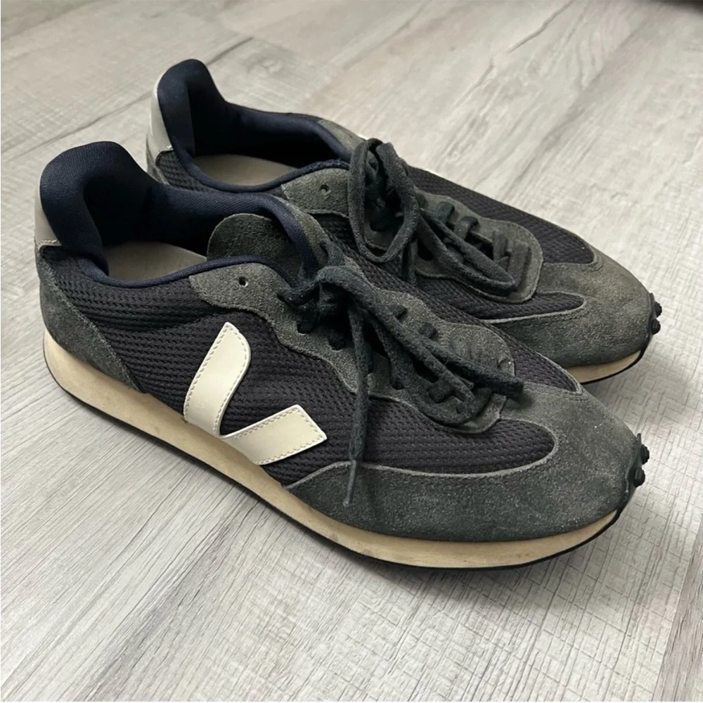 VEJA Rio Branco Sneakers Alveomesh BLACK WHITE OXFORD GREY Size 42 US 9